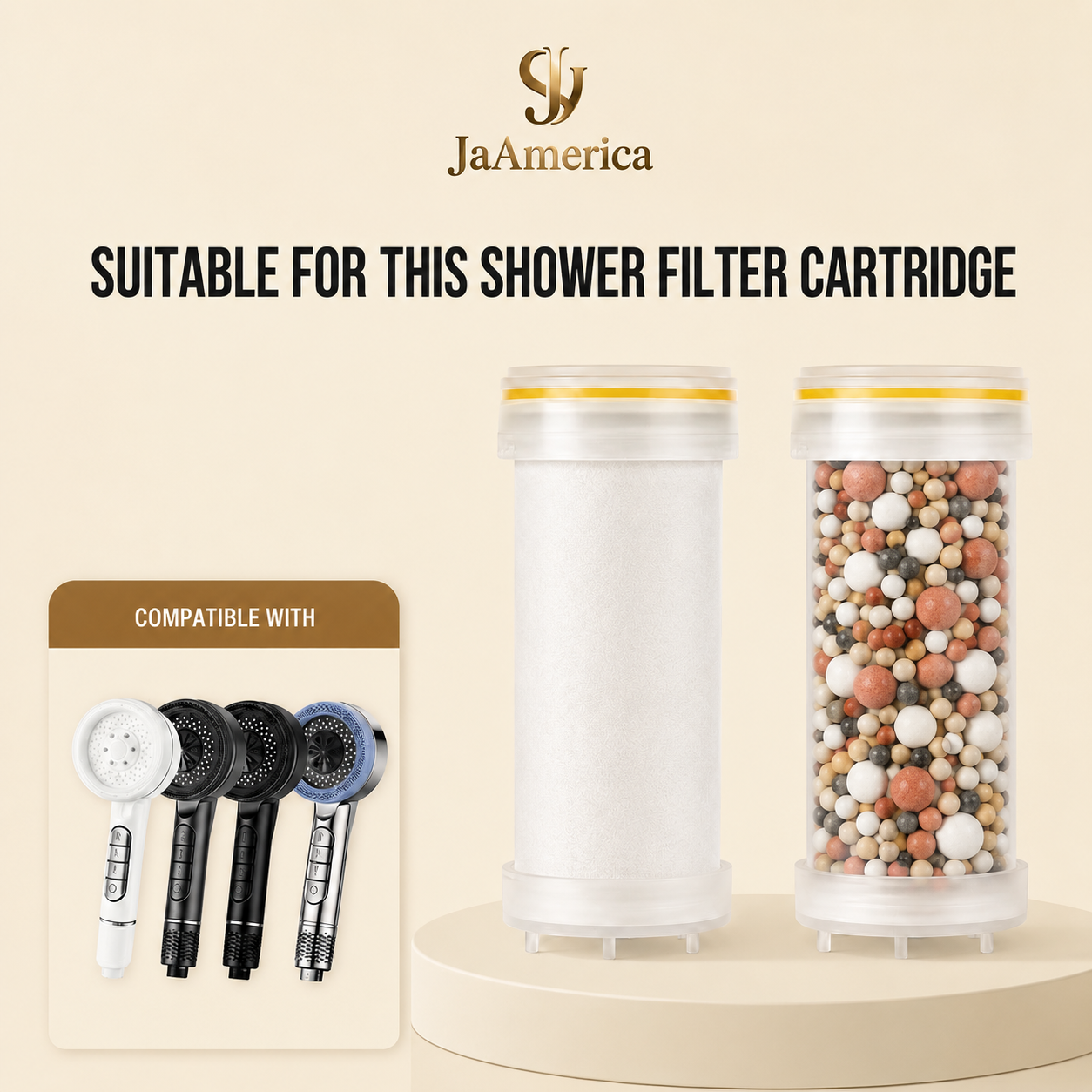 Filtered Shower Head for Hard Water | JaAmerica