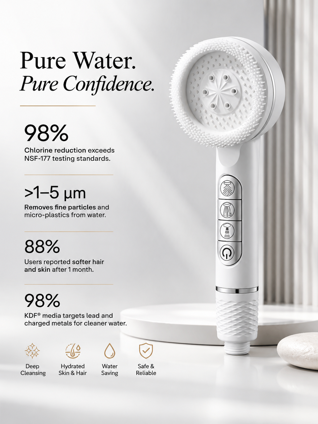 Original JaAmerica Shower head with filter.
